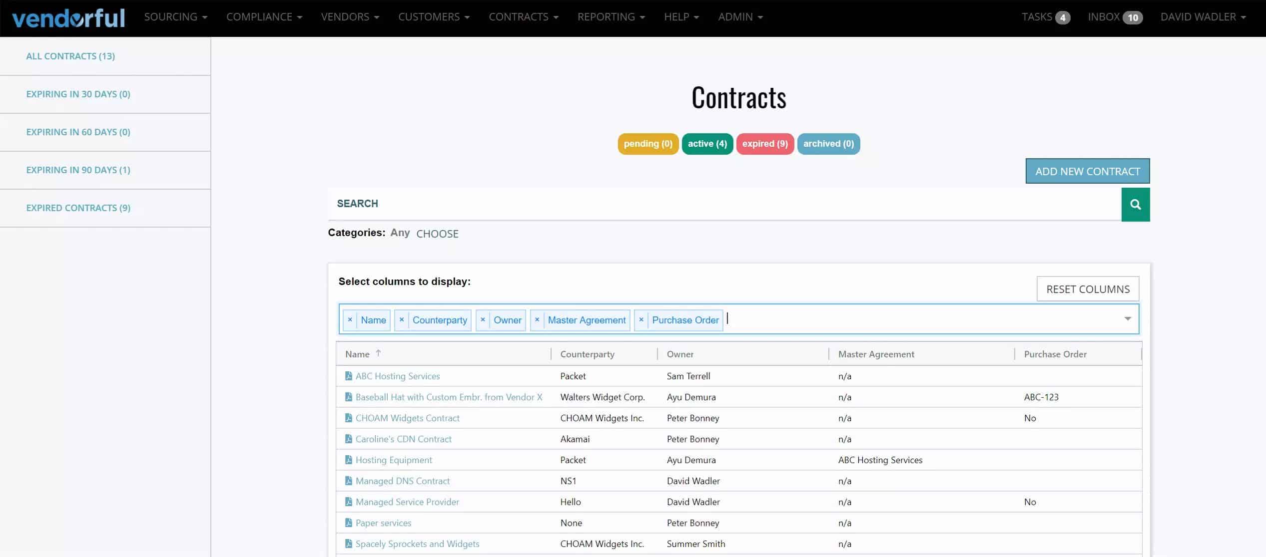 Contract_Listing_Page Contract Listing Page