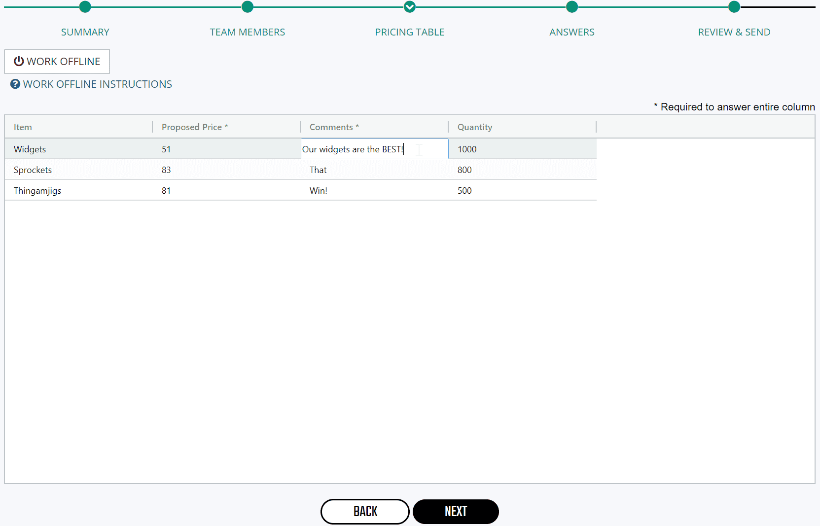 Vendor_Advanced_Pricing_Table_Response Online pricing table completion by vendors